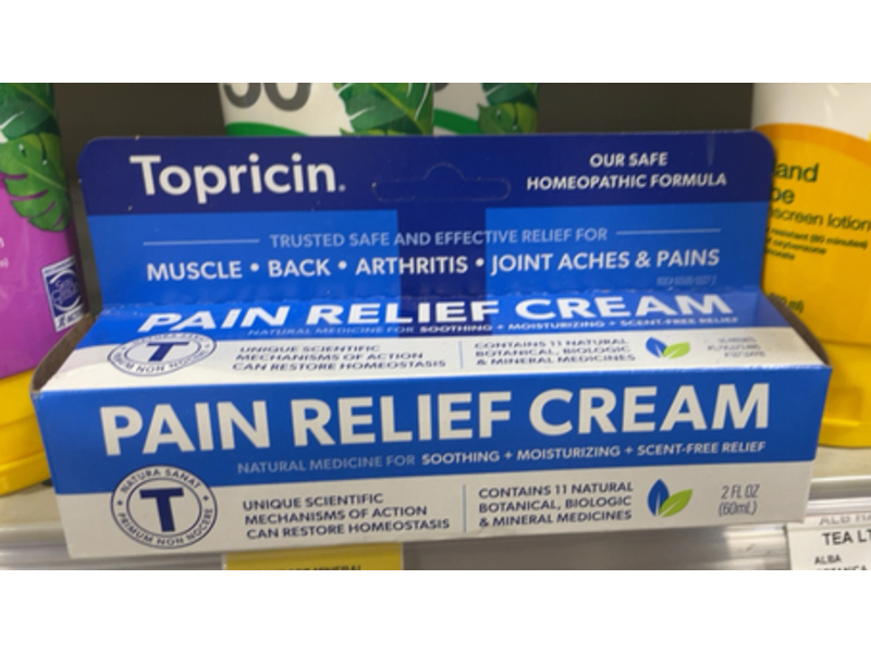 Topricin Pain Relief Cream, 2 fl oz/60 mL, Pack Of 2