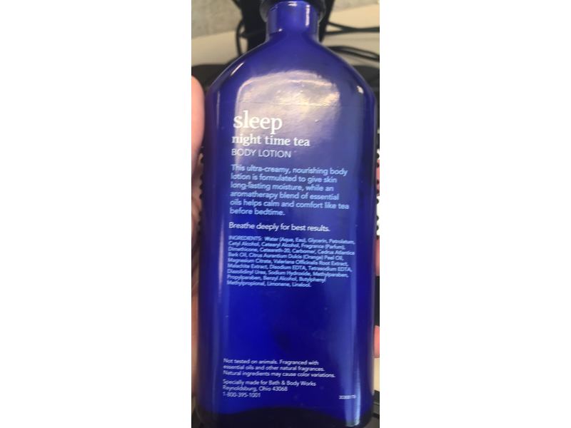 Bath & Body Works Aromatherapy Sleep Body Lotion, Night Time Tea, 6.5 fl oz/192 mL