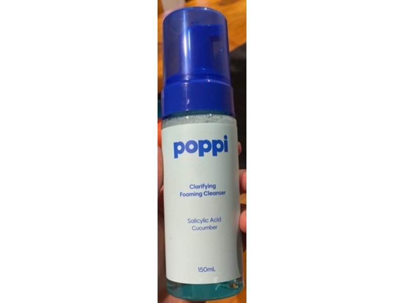 Poppi Clarifying Foaming Cleanser, Salicylic Acid + Cucumber, 150 mL