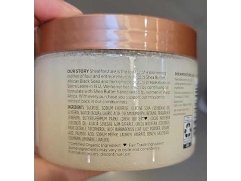 SheaMoisture Daily Hydration Shea Sugar Scrub, Coconut Oil, 12 oz/340 g