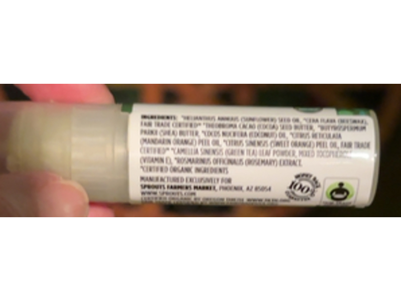 Sprouts Lip Balm, Green Tea Mandarin, 0.25 oz/7 g