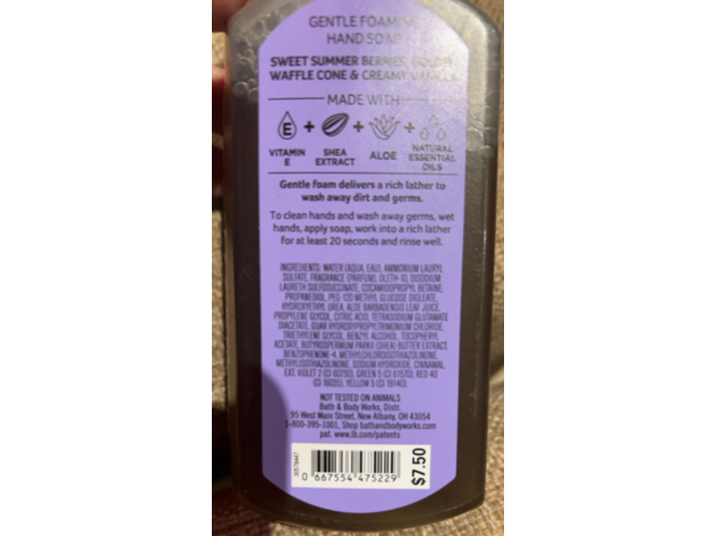 White Barn Gentle Foaming Hand Soap, Berry Waffle Cone, 8.75 fl oz/259 mL