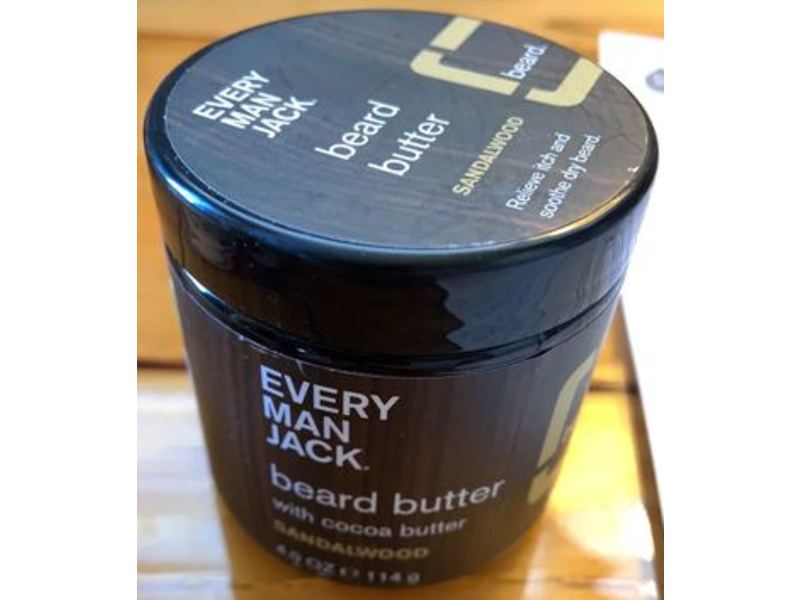Every Man Jack Beard Butter, Cocoa Butter & Sandalwood, 4 oz/114 g