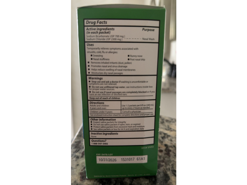 SinuCleanse Pre-Mixed Saline Packets, 100 Count