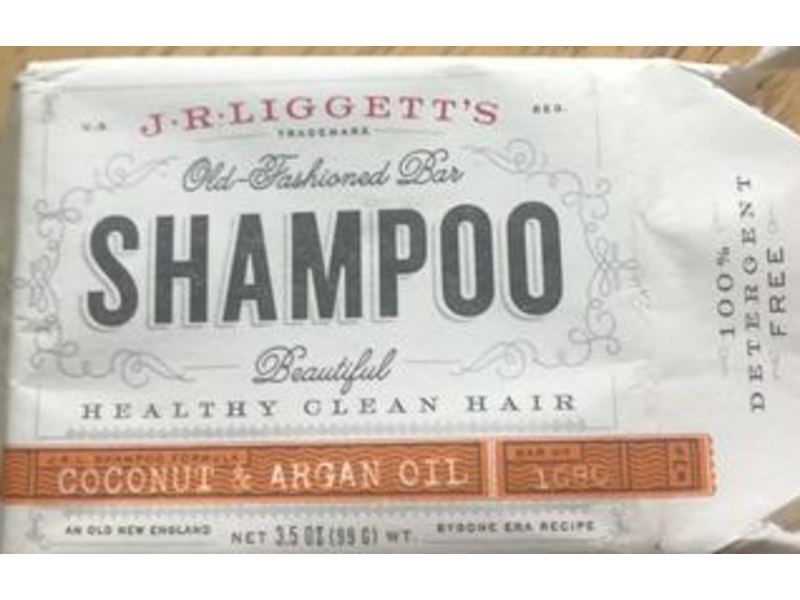 J.R. Liggett's Old-Fashioned Shampoo Bar, Coconut & Argan Oil, 3.5 oz/99 g