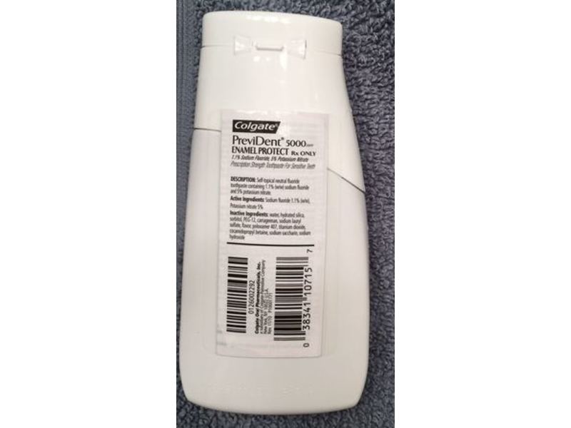 PreviDent 5000 ppm Enamel Protect (1.1 sodium fluoride 5% potassium nitrate), Mint, 3.4 fl oz (100 mL), Colgate Oral Pharmaceuticals, Inc (RX)