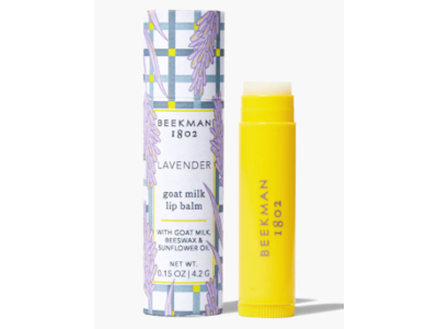 Beekman 1802 Goat Milk Lip Balm, Lavender, 0.15 oz/4.2 g