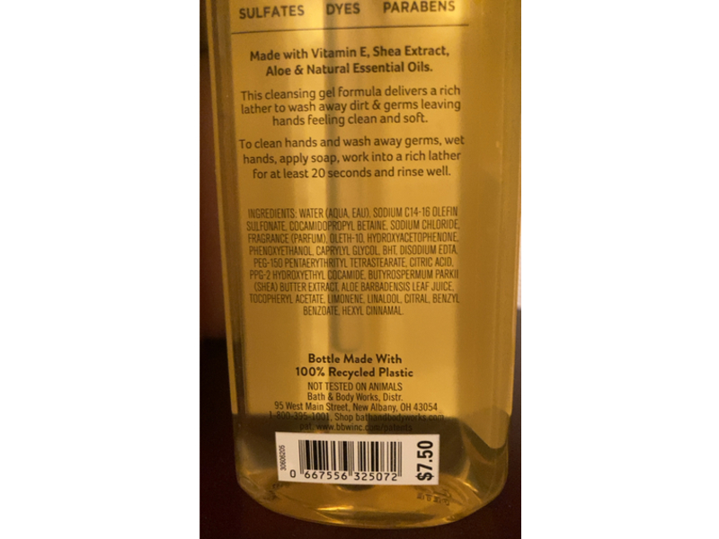 Bath & Body Works Cleansing Gel Hand Soap, Kitchen Lemon, 8 fl oz/236 mL