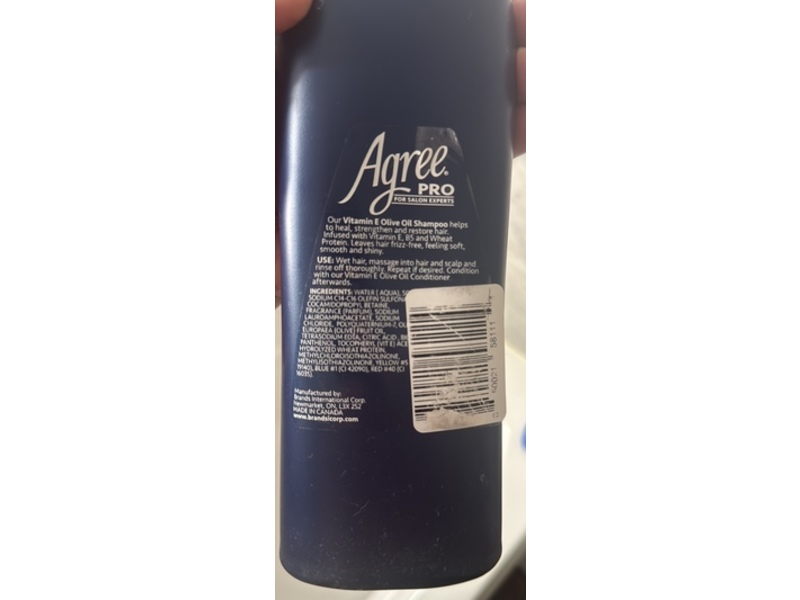 Agree Pro Shampoo, Olive Oil, Vitamin E, 12.5 fl oz/369 mL