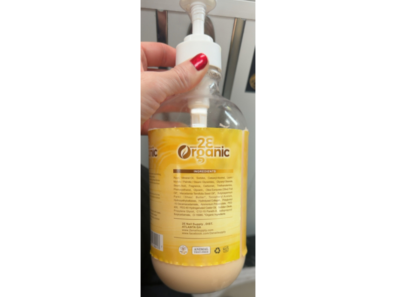 2E Organic Collagen Shea Butter Body Cream, Melon & Mango, 25 fl oz/750 mL