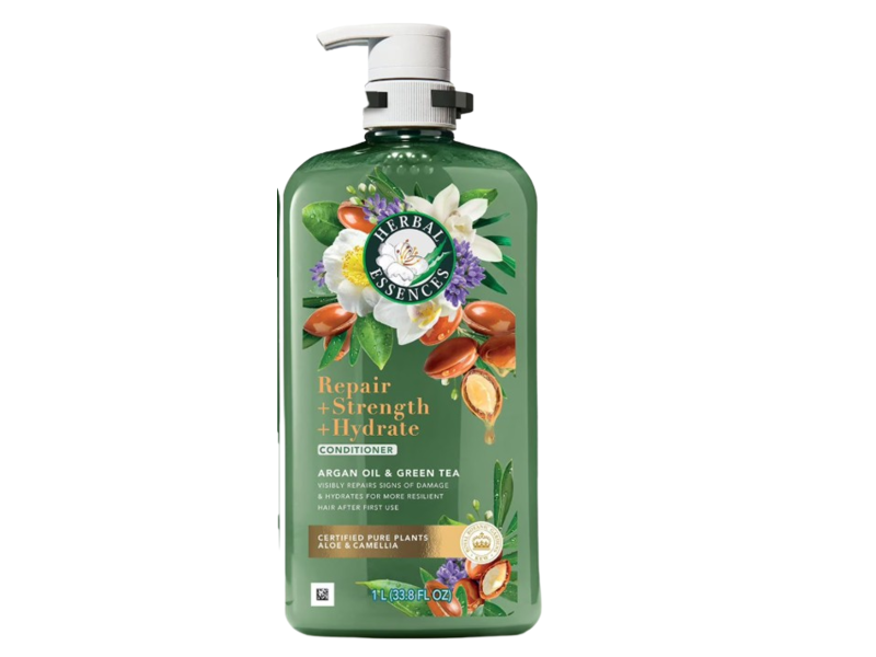 Herbal Essences Repair + Strength + Hydrate Conditioner, Argan Oil & Green Tea, 33.8 fl oz/1 L