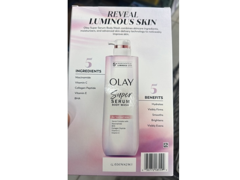 Olay Super Serum Body Wash, Normal Skin, 18.5 fl oz/547 mL, 2 Pack