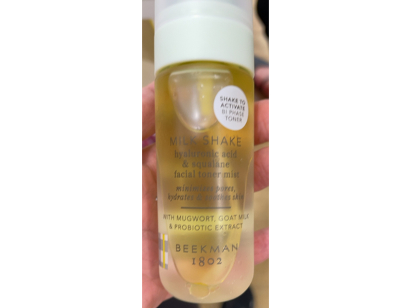 Beekman 1802 Milk Shake Hyaluronic Acid & Squalane Facial Toner Mist, 2 fl oz/60 mL