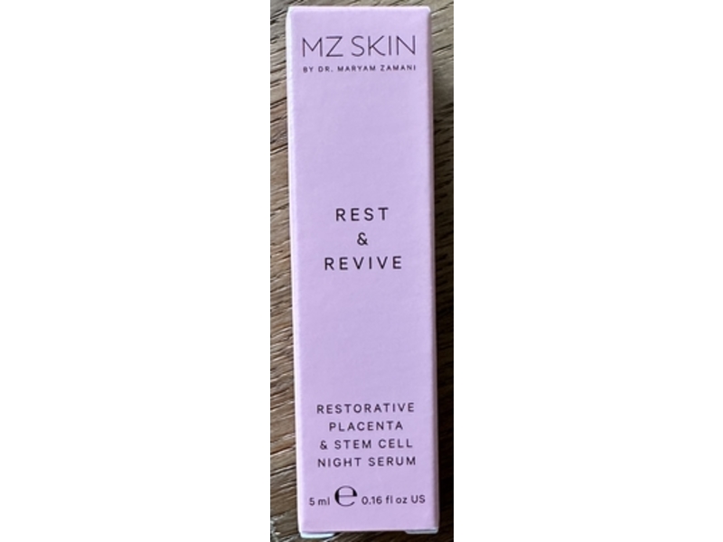 MZ Skin Rest & Revive Restorative Placenta & Stem Cell Night Serum, 0.16 fl oz/5 mL