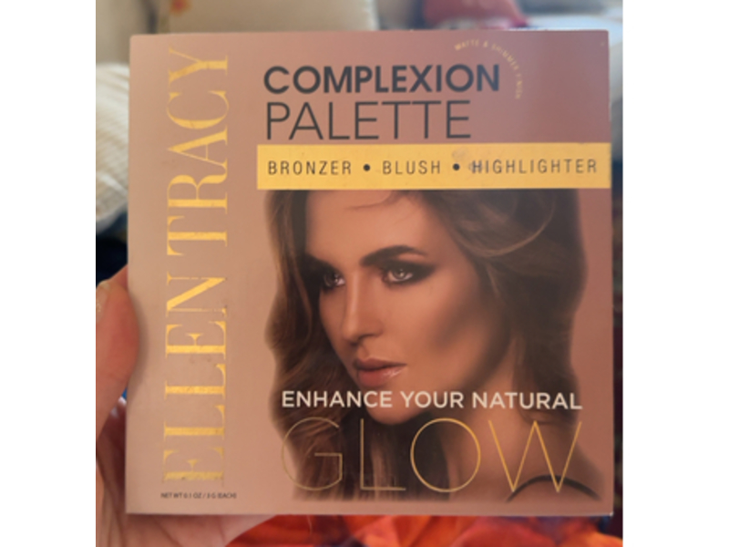 Ellen Trancy Glow Complexion Palette, Bronzer + Blush & Highlighter, 0.1 oz/3 g