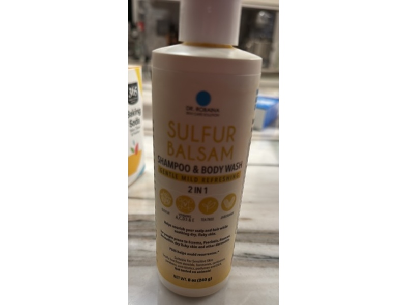 Dr.Robaina 2 In 1 Shampoo & Body Wash, Sulfur Balsam, 8 oz/240 g