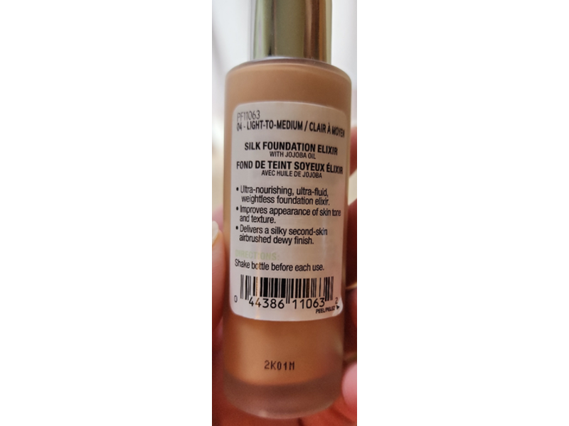 Physicians Formula Organic Wear Silk Foundation Elixir with Jojoba Oil, Light To Medium,1 fl oz/30 mL