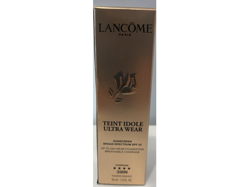 Lancome Teint Idole Ultra Wear Sunscreen Foundation, 330N, SPF 25, 1 fl oz/30 mL