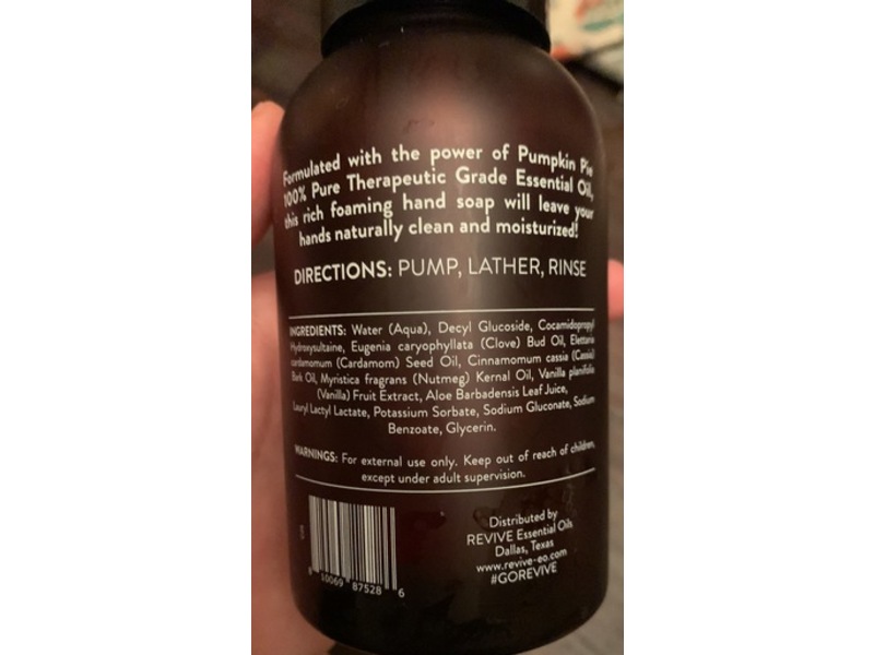 Revive Foaming Hand Soap, Pumpkin Pie, 8 fl oz/236.5 mL