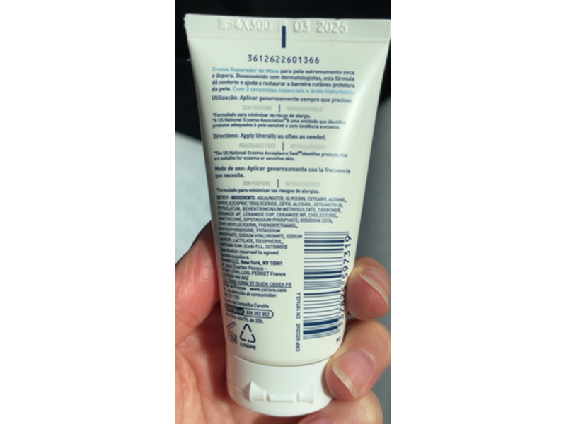 CeraVe Reparative Hand Cream, 1.69 oz/50 mL
