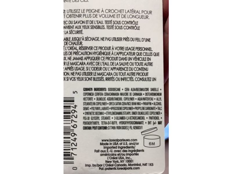 L'Oreal Paris Telescopic Lift Waterproof Mascara, 993 Black Noir, 0.33 fl oz