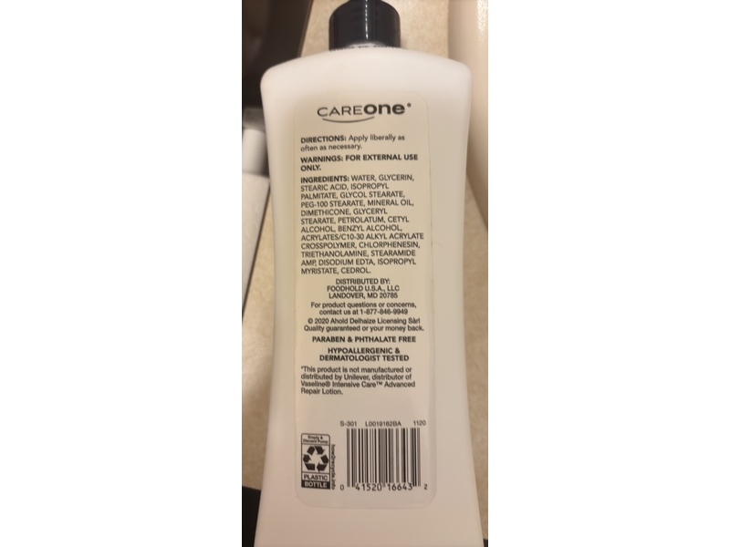 Careone Advanced Recovery Body Lotion, 20.3 fl oz/600 mL