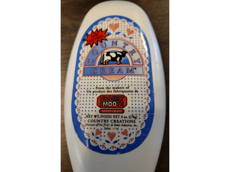 Country Cream Udderly Smooth Udder Cream, 6 oz/170 g