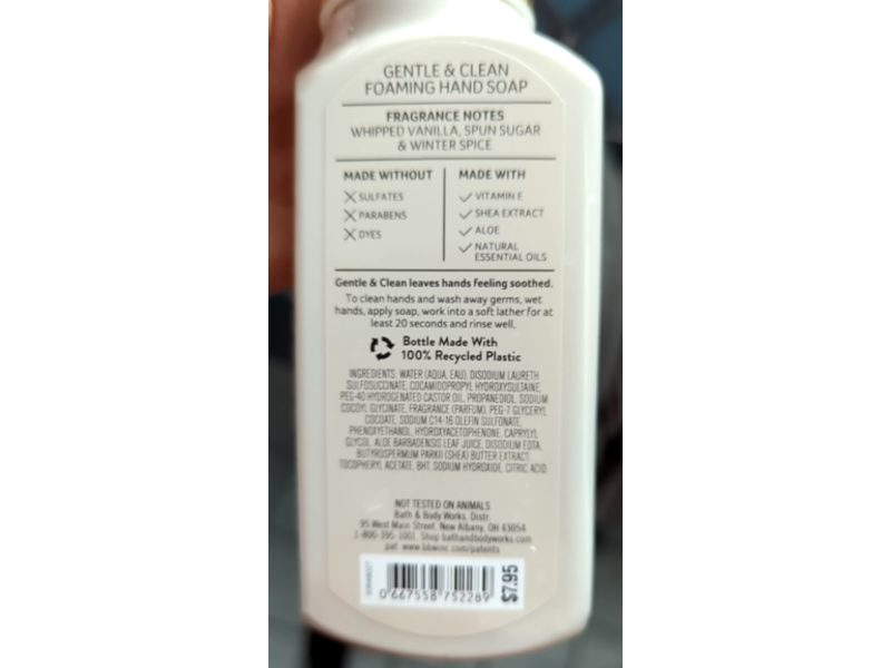 Bath And Body Works Gentle Foaming Hand Soap, Toasted Vanilla Chai, 8.75 fl oz/259 mL