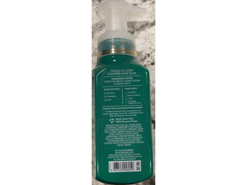 Bath & Body Works Gentle & Clean Foaming Hand Soap, Tree Farm, 8.75 fl oz/259 mL
