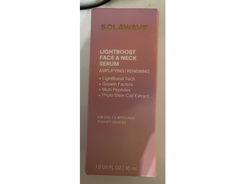 Solawave LightBoost Face & Neck Serum, 1.0 fl oz/30 mL