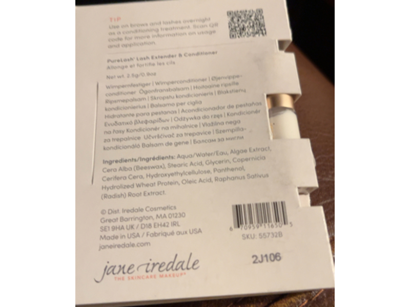 Jane Iredale Pure Lash Extender & Conditioner, 0.9 oz/2.5 g