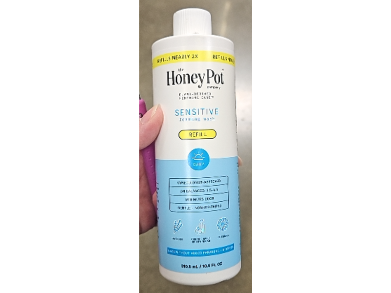 The Honey Pot Company Sensitive Foaming Wash Refill, 10.5 fl oz/310.5 mL