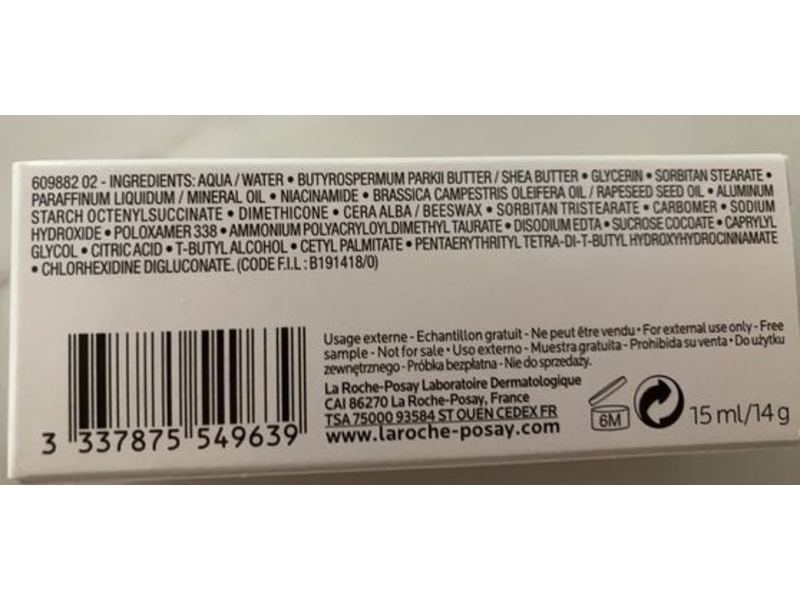 La Roche-Posay Lipikar Lipid Replenishing Body Lotion, Anti-Dryness, 15 mL