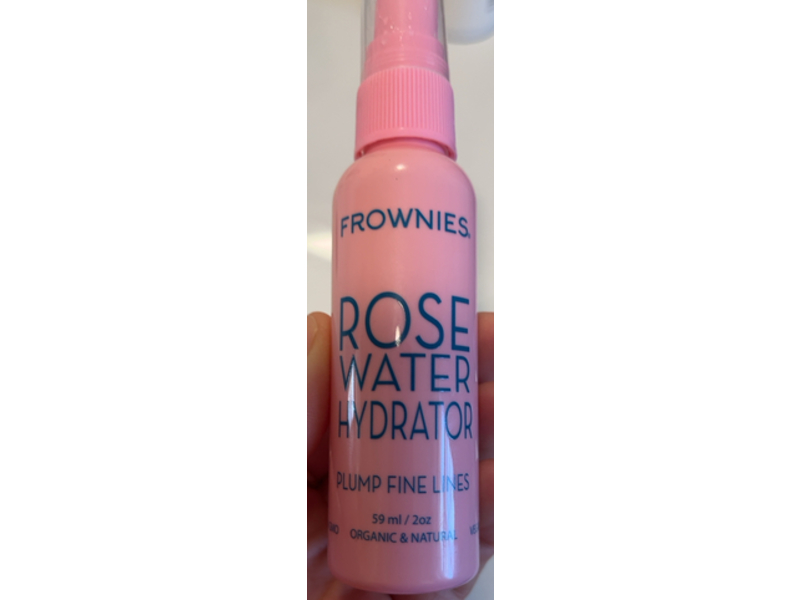 Frownies Rose Water Hydrator Spray, Plump Fine Lines, 2 oz/59 mL