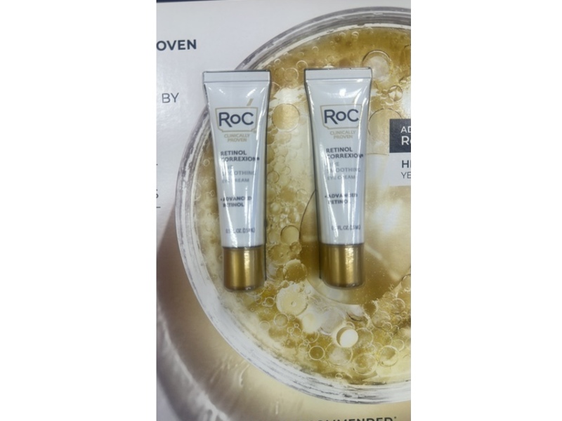 Roc Retinol Correxion Line Smoothing Eye Cream, 0.5 fl oz/15 mL, Pack Of 2