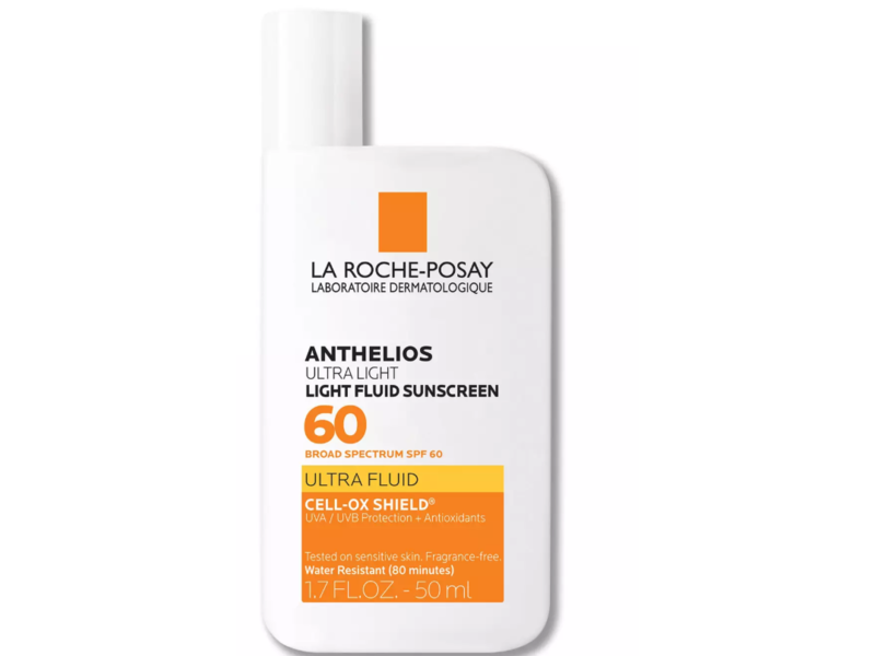 La Roche-Posay Anthelios Light Fluid Sunscreen, Ultra Light, SPF 60, 1.7 fl oz / 50 mL