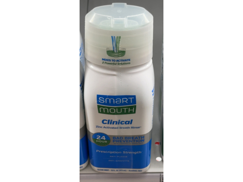 Smart Mouth Breath Rinse, Clean Mint, 16 fl oz/473 mL