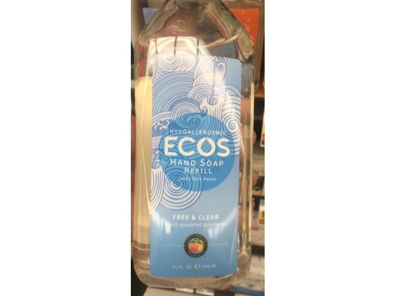 Ecos Hand Soap Refill, Free & Clear, 32 fl oz/946 mL