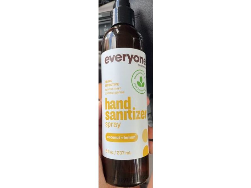 EO Products Everyone Hand Sanitizer Spray, Coconut+Lemon, 8 fl oz/237 mL