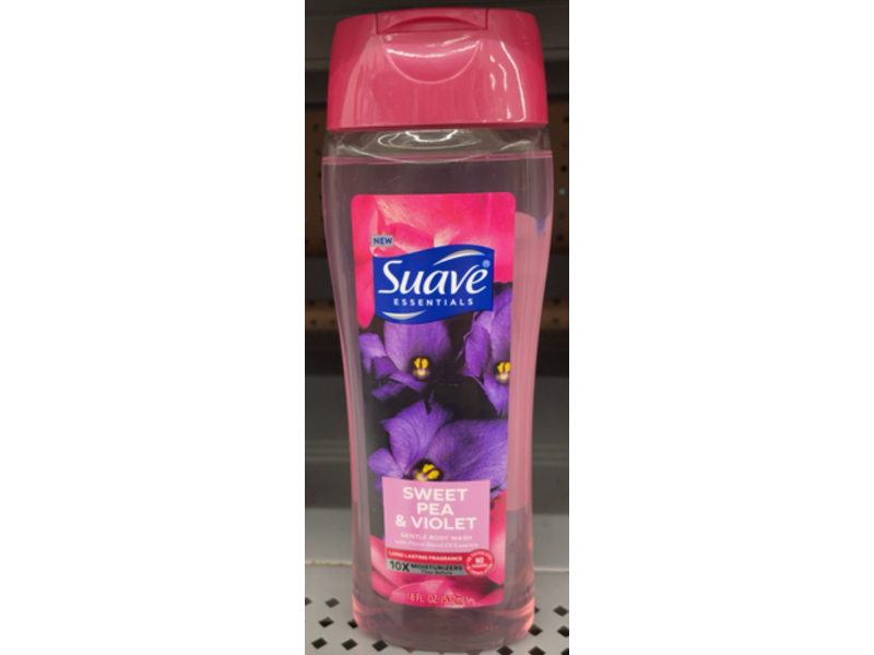 Suave Gentle Body Wash, Sweet Pea & Violet, 18 fl oz/532 mL