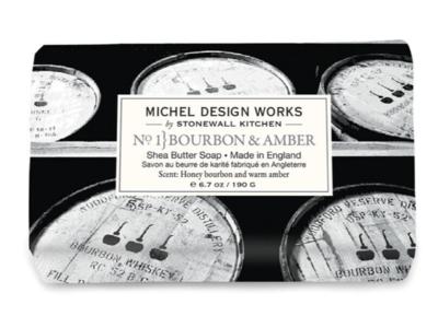 Michel Design Works Shea Butter Soap, Bourbon & Amber, 6.7 oz/190 g