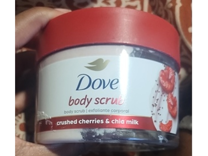 Dove Body Scrub, Crushed Cherries & Chia Milk, 10.5 fl oz/298 g