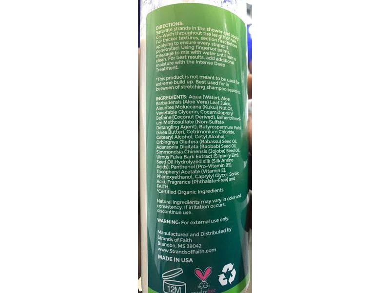 Strands Of Faith Cleansing Co-Wash, Holy Grail Collection, 12 fl oz/355 ml