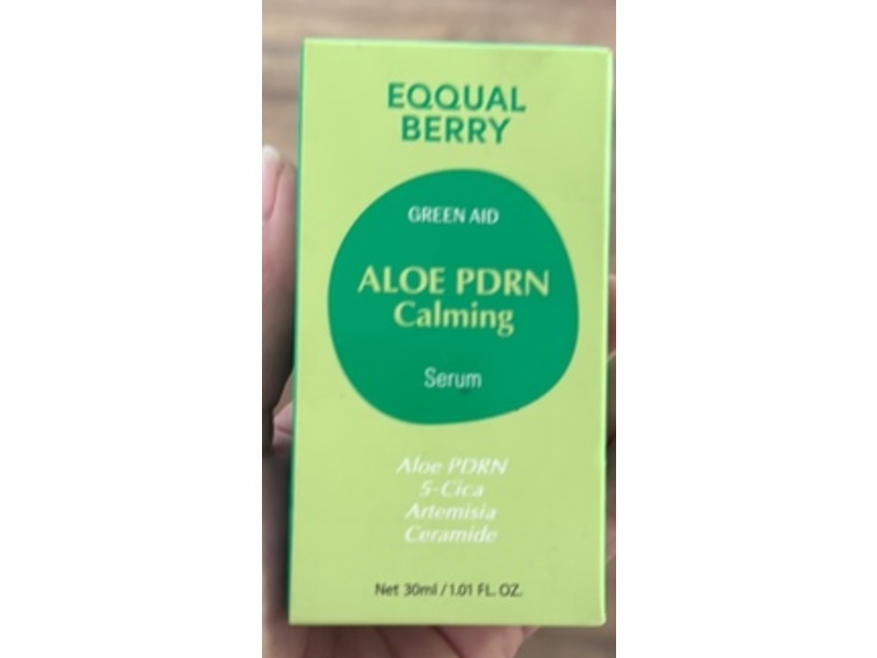 EQQUALBERRY Aloe Pdrn Calming Serum, Green Aid, 1.01 fl oz/30 mL