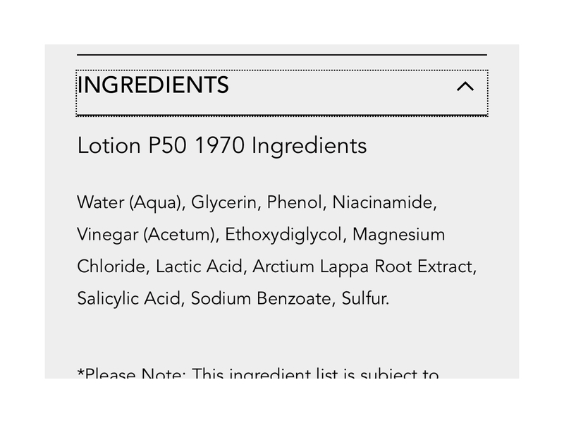 Biologique Recherche Lotion P50 1970 Balancing Exfoliator, 1.7 fl oz/50 mL