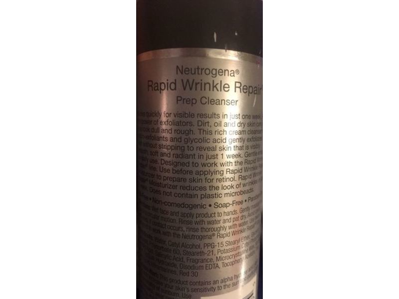 Neutrogena Rapid Wrinkle Repair Prep Cleanser, 5 oz/141 g