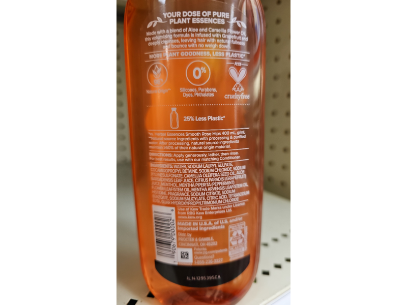 Herbal Essences Volume Shampoo, Grapefruit, 13.5 fl oz/400 mL