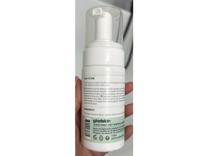 Gladskin Fresh Start Foaming Cleanser Face Wash, 3.38 fl oz/100 mL