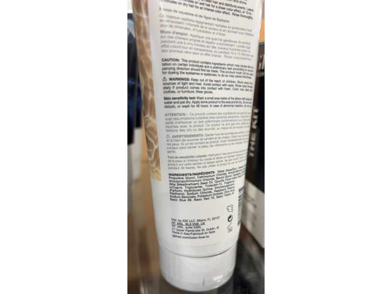 IGK Color Depositing Mask, A la Plage - Light Sand, 6.0 fl oz/180 mL