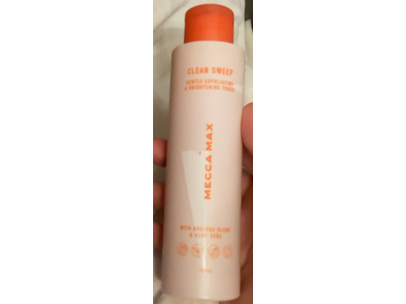 Mecca Max Clean Sweep Gentle Exfoliating & Brightening Toner, Aha + Bha Blend & Aloe Vera, 150 mL